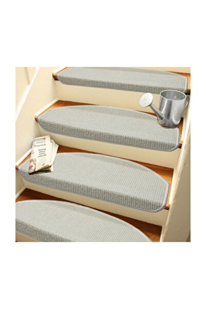 Stepmat Beyaz Renk Kendinden Yapışkanlı Merdiven Basamak Paspası / Halısı