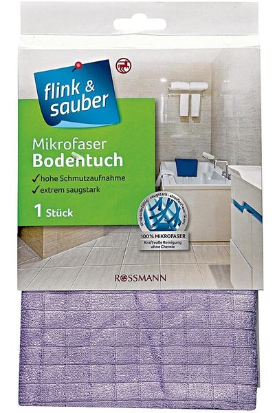 Flink Sauber Flink & Sauber Microfiber Floor Cloth Very Absorbent, 50x60 Cm