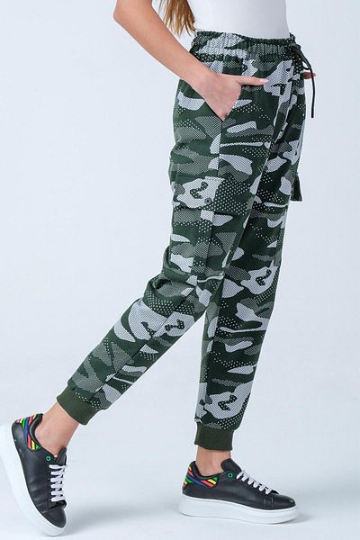ALEXANDERGARDI Pantaloni de sport cu model de camuflaj și buzunar cargo - E21-72102