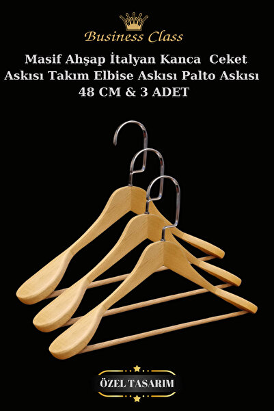 Manken İstanbul Італійський гачок з масиву дерева для одягу - Business Class,...