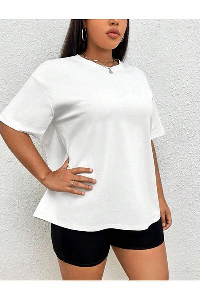 EFFRENATU Seria de tricouri cu model lat de mărime Plus (OVERSIZE-CURVE) Unisex