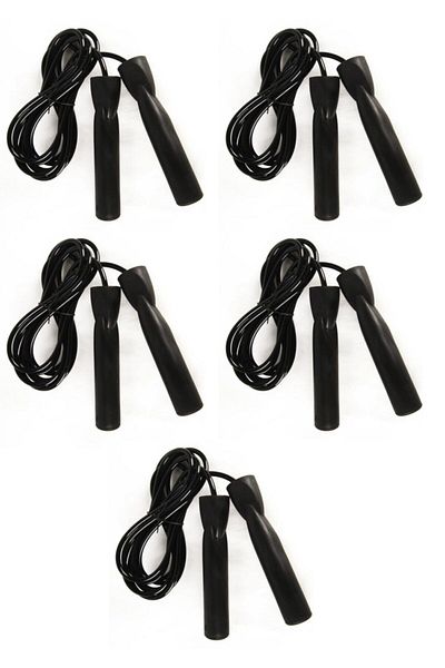 Delta 5 Pieces of Bearing Adjustable Length Black Jump Rope