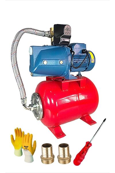 SCHUTZENGER 1.5 Hp Jet Pompalı 24 Litre Tanklı 4 Kat 5 Daireye Yeterli Paket Hidrofor Rekor Takımı