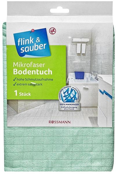 Flink Sauber Flink & Sauber Microfiber Floor Cloth Very Absorbent, 50x60 Cm