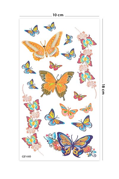 BP Tattoo Uçan Kelebekler Renkli Dövme Tattoo