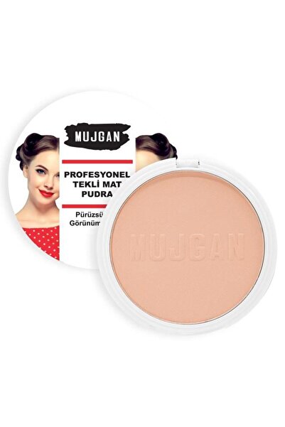 MUJGAN Profesyonel Tekli Mat Makyaj Pudra Açık Ton No:1
