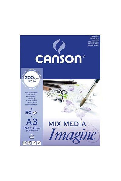 Canson Mix Media Imagine Picture Notebook A3 200 g 50 Sheets