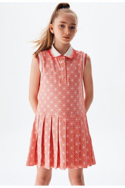 Colorstories Pink Polo Neck Girl's Dress