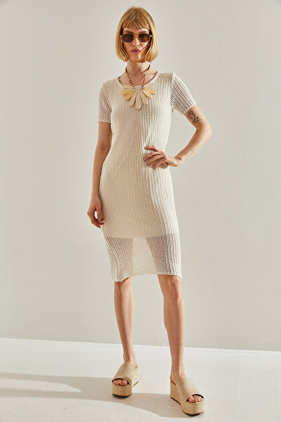 Bianco Lucci Gefüttertes Damen-Strickkleid - 20246122