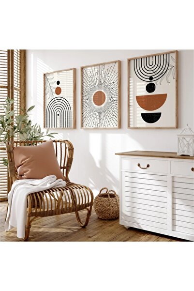 Genel Markalar Dekoratif 3lü tablo,Ahşap Çerçeveli,soyut tablo,duvar tablo,du...