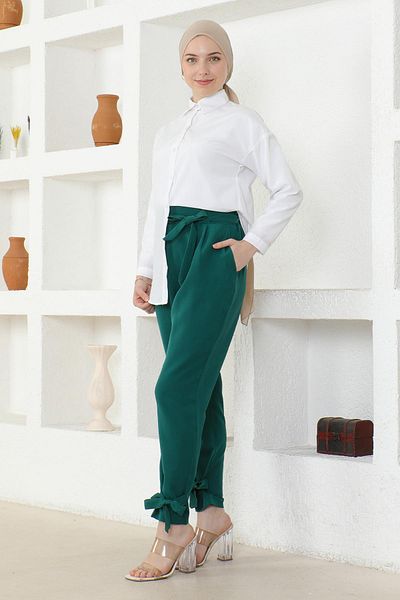Modamihram Emerald Belted Trousers 6101