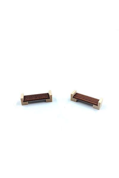 Jordania 150 Scale Wooden Bench - 2 Pieces Nab050