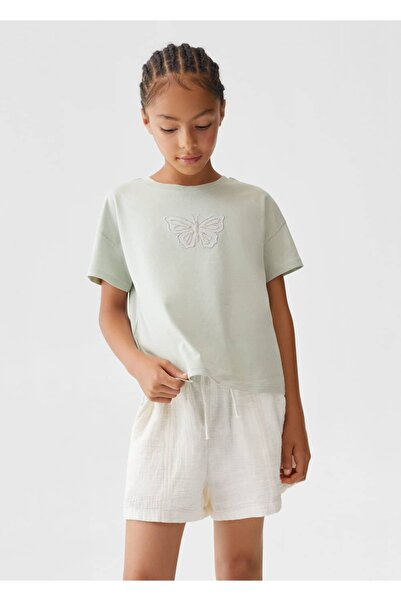 MANGO Kids Μπλουζάκι με ανάγλυφο πεταλούδα