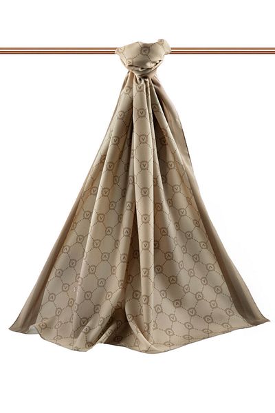 Vissona Γυναικείο σάλι πολυτελείας Medina Silk Beige-4