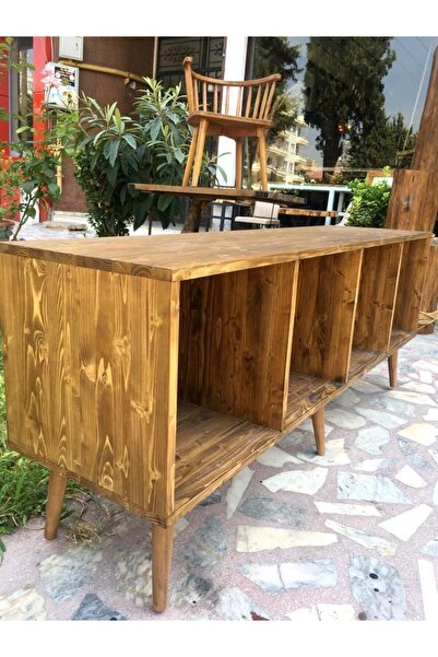 ratolye Masif Ahşap Plak ve Pikap Dolabı - Rpt10