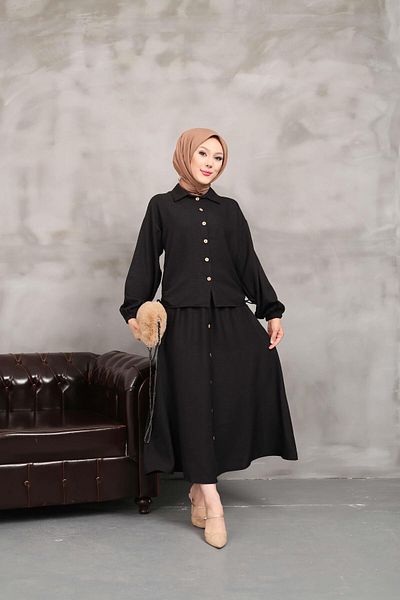 Nergis Neva Butik Cekmeli Side Detailed Suit Set
