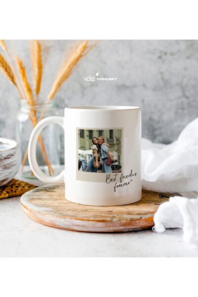 Vela Gifting Kişiye Özel 2 Fotoğraflı Best Friend Kupa Bardak - Doğum Günü He...