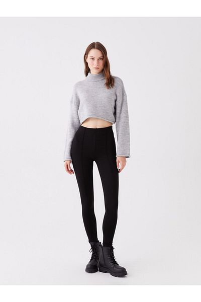 LC Waikiki Extra szűk szabású női leggings - lapos szabású, rugalmas derékkal