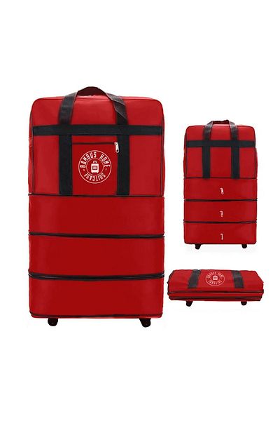 Bambus Home 10 Wheeled Three-Bellow Rolling Suitcase - Giant Size Bag