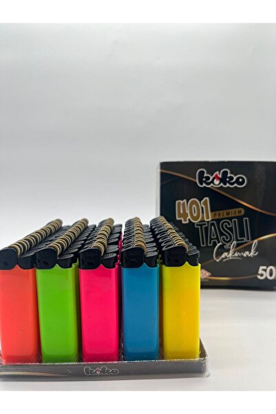 Koko -401 PREMIUM ( RENKLİ ) TAŞLI CEP ÇAKMAK*50X20