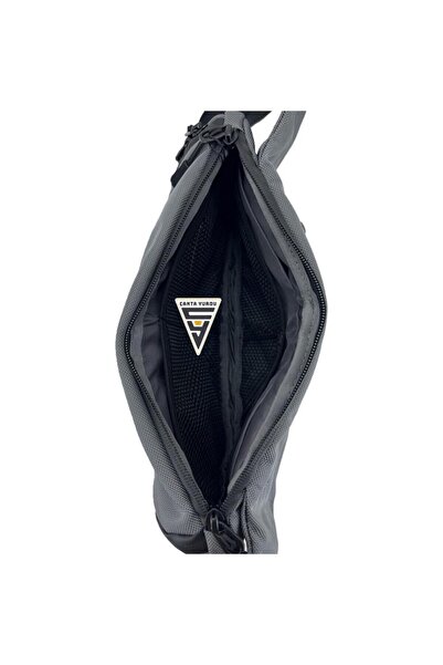 ÇÇS London 31412 - Сірий двоколірний XL поясний рюкзак