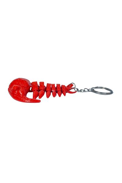 Tesseract Red Movable Stingray Keychain
