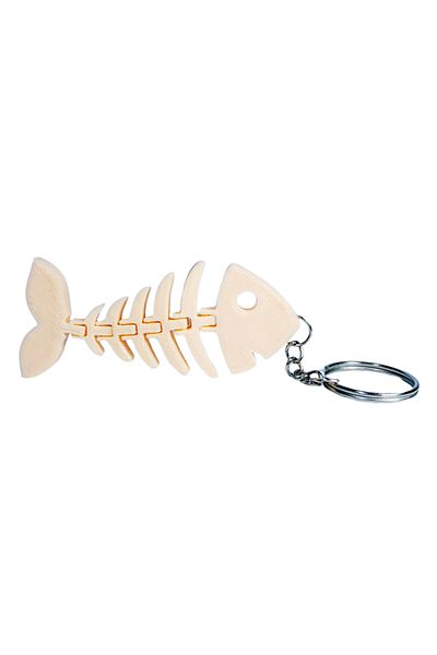 Tesseract Nude Colored Animated Anchovy Keychain