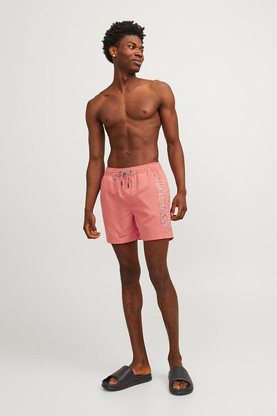 Jack & Jones Pánské plavky - Jpstfıji Text Detailed, Coral12253118