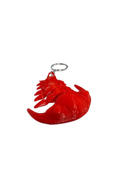 Tesseract Red Movable Stingray Keychain