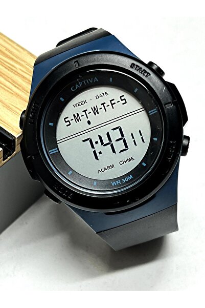 captiva 30 Mt Waterproof Youth Wristwatch - Large Case with Light, Alarm, Stopwatch and Calendar