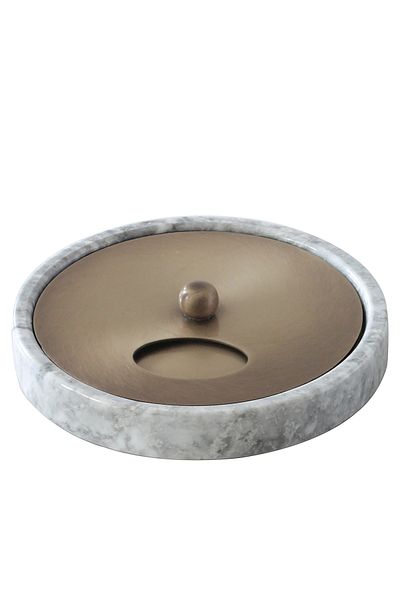 MOENAStudio Moena Studio Elegant Gray Marble Ash Tray Large Size