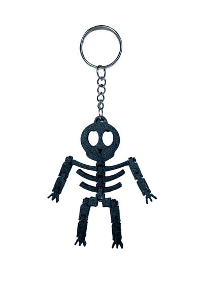 Tesseract Black Movable Skeletor Keychain