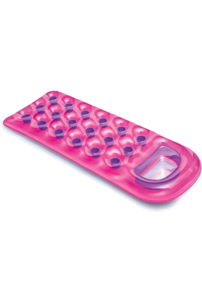 Intex BARDAKLI YATAK 188X71 CM YEŞİL SARI FUŞYA Şişme Deniz Havuz Yatağı