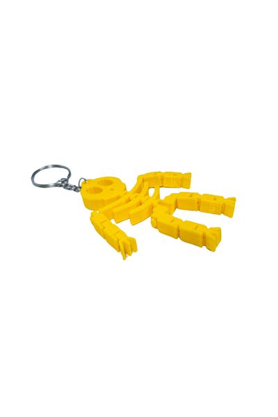 Tesseract Yellow Movable Skeletor Keychain