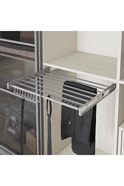STARAX S-6307 Plastik Kapaklı Teleskopik Raylı Pantolonluk