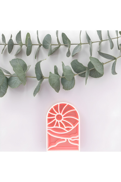 Volala Sun and Landscape Themed Earrings - Molded