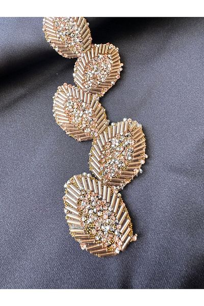 ODDA TASARIM ATÖLYESİ Large Size Bronze Iron - Leaf Detailed, Our Adhesive Special Strips (1M)