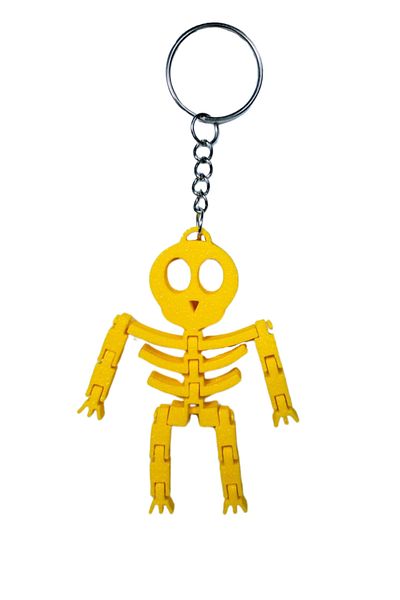 Tesseract Yellow Movable Skeletor Keychain