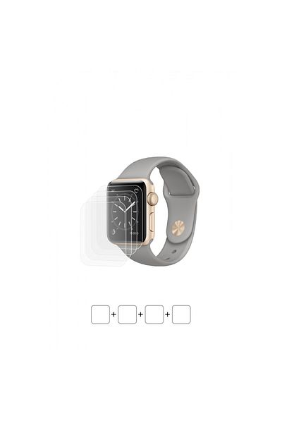 Wrapsol Apple Watch Series 2 38 ملم - ساعة ذكية وواقي شاشة من مادة البولي يوريثين