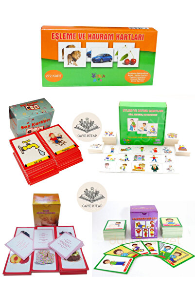 Yuka Kids Eşleme ve Kavram-Ses Kartları-Eylem ve Duygu-Eğitim Kartları-Eyleml...