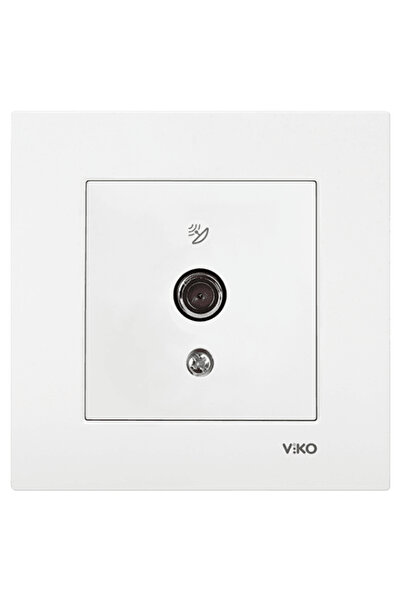 VİKO Viko Karre Uydu Prizi F Konnektörlü Geçişli 10dB Beyaz (Çerçeve Dahil) 90967038