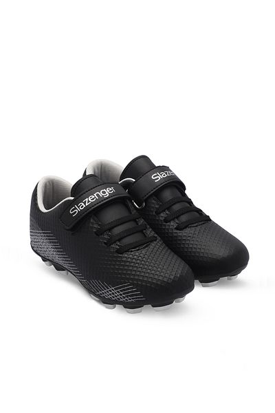 Slazenger Pantofi de fotbal pentru copii unisex - negru/gri, CULTURAL