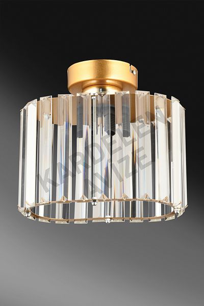 Kraliçe Luxury Chandelier - Gold Plafonier with Crystal Stones