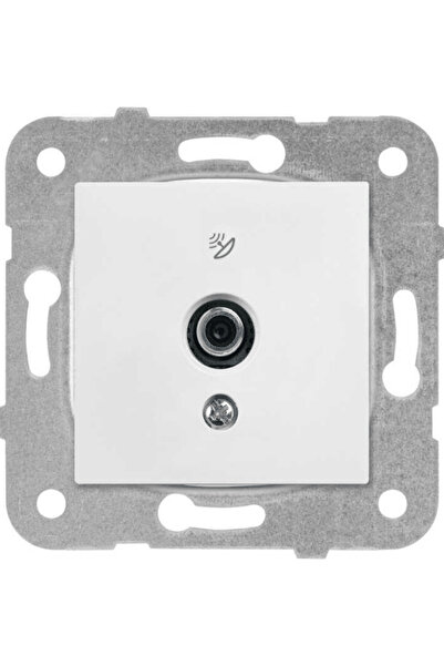VİKO Viko Karre Uydu Prizi F Konnektörlü Geçişli 10dB Beyaz (Çerçeve Dahil) 90967038