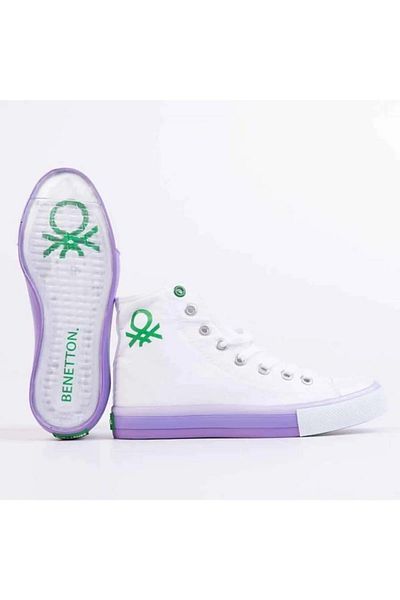 Benetton Bn-30189 Women's Sports Shoes-white Lilac