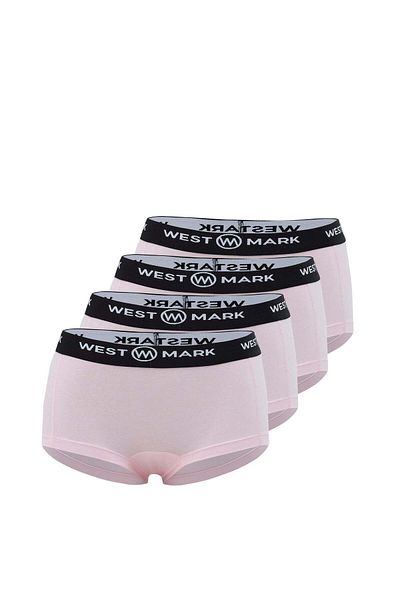 WESTMARK LONDON Set de chiloți hipster pentru femei LILY, 4 bucăți, din amestec roz de bumbac și elastan