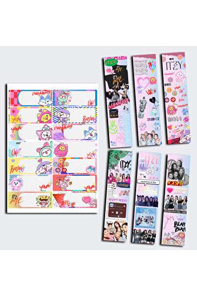 Güneş Kırtasiye Set de etichete și semne de carte pentru școală WDZY Itzy