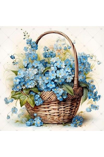 dialands 50x50 cm Blue Flowers - DM218