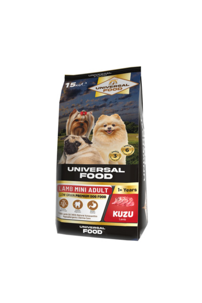 Universal MİNİ IRK UNİVERSAL FOOD KUZU ETLİ KÖPEK MAMASI 12KG