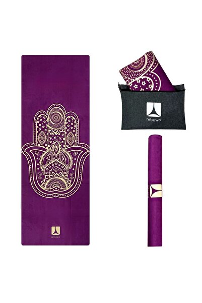 Rebuwo Seyahat Yoga Matı Katlanabilir Doğal Kauçuk Mat 1mm